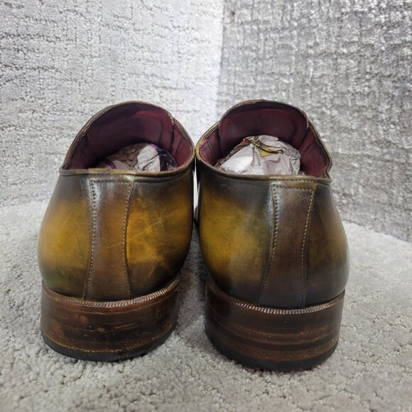 Bespoken Mogul Men's Size EU 45.5 Luxury Green Leather Oxford Dress Shoes 1973 - Picture 4 of 13